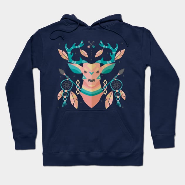 Ethnic Deer Hoodie by Digster